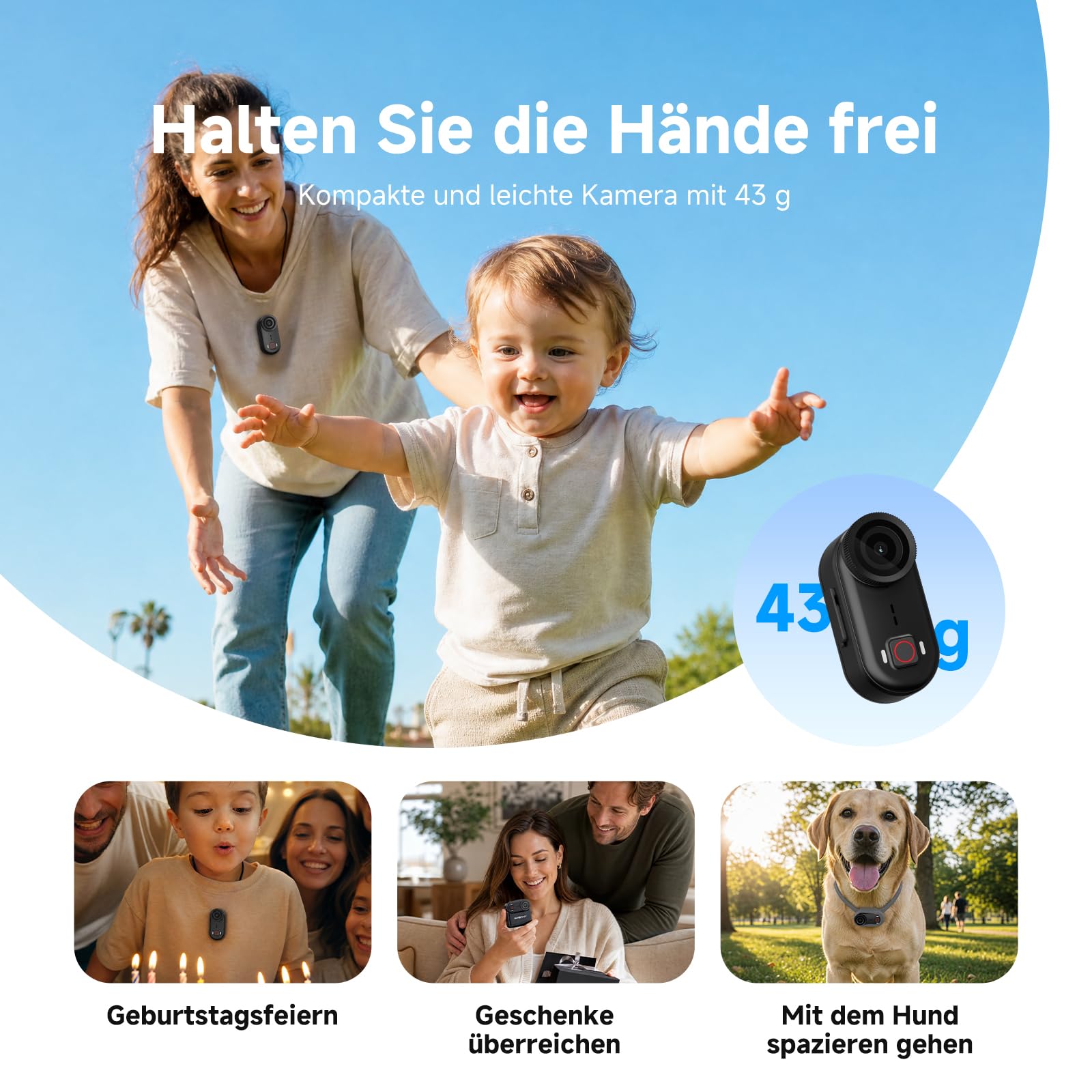 SVBONY M3 Mini 4K Actionkamera 145° Weitwinkel wasserdicht