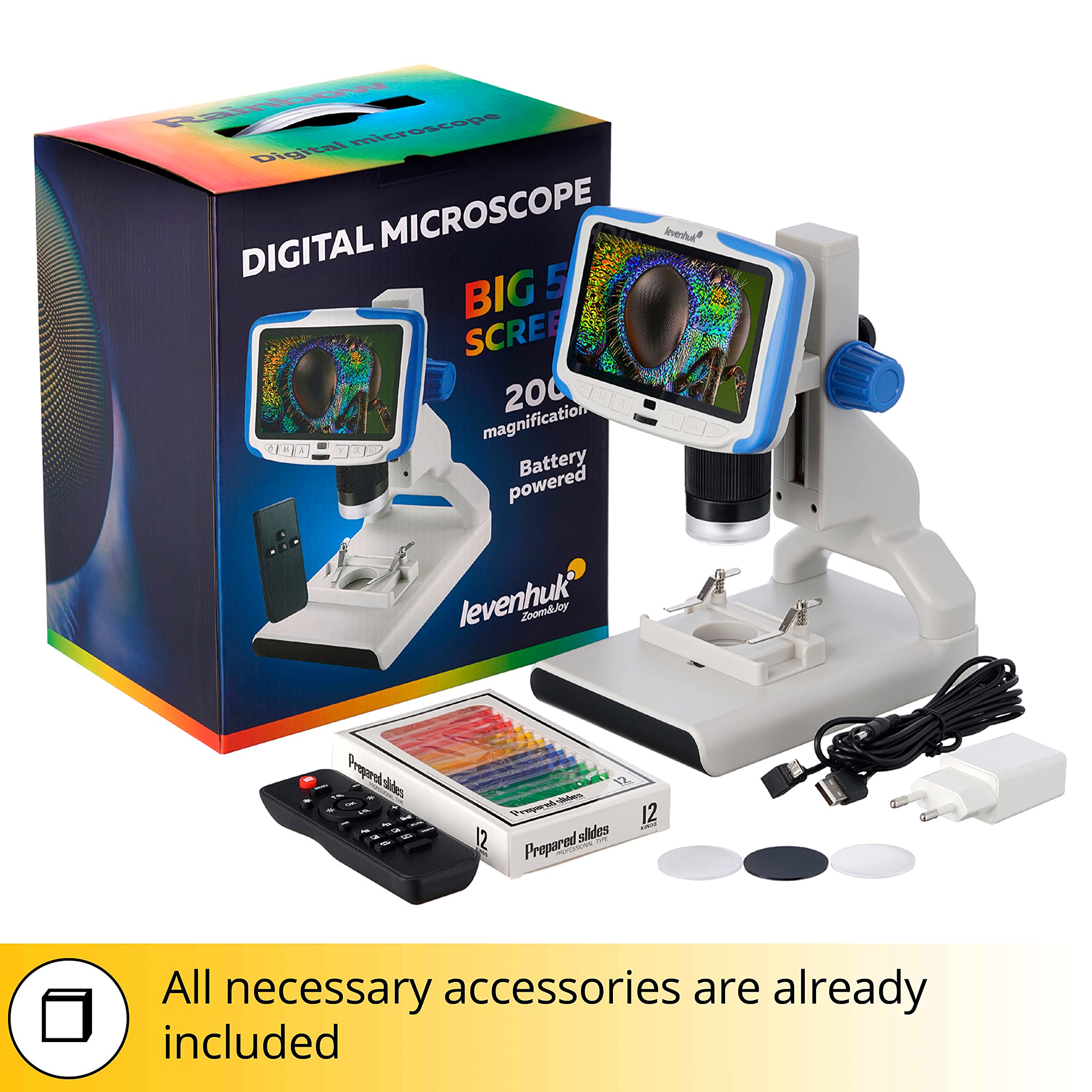 Levenhuk Rainbow DM500 LCD Kindermikroskop 7x-200x