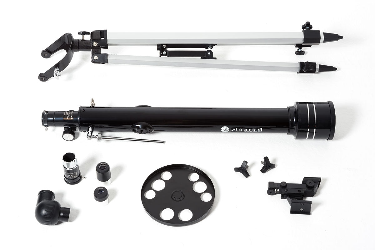 Zhumell 60AZ 60mm Refraktor Teleskop mit Stativ und Zubehör