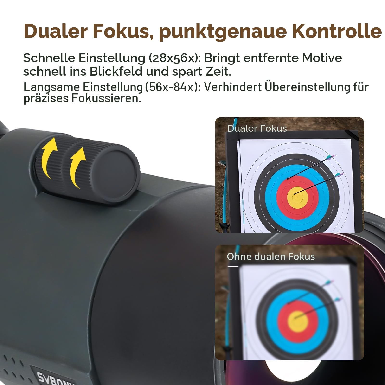 SVBONY SV41Pro Mak Spektiv 28-84x80 mit Sucherfernrohr