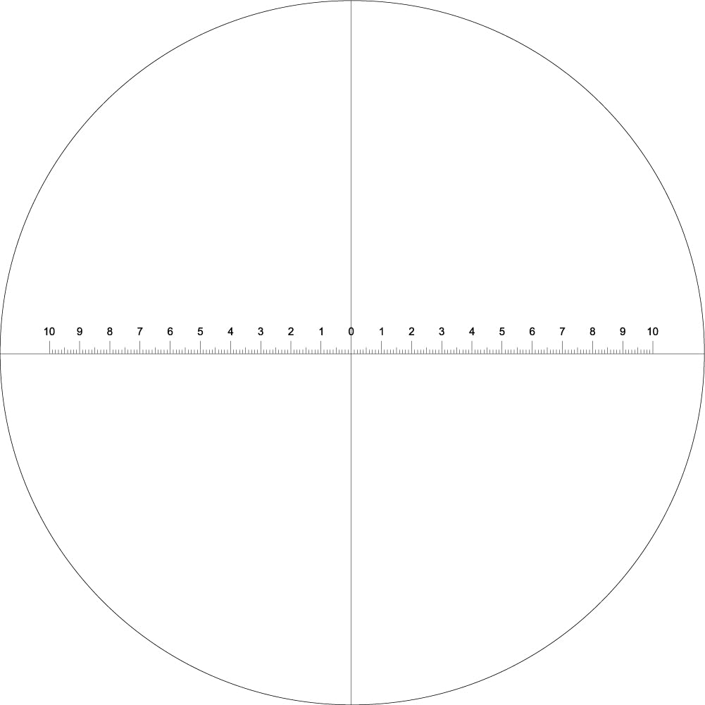 Levenhuk 1 Kalibrier-Objektträger rund 24mm fürs Stereomikroskop
