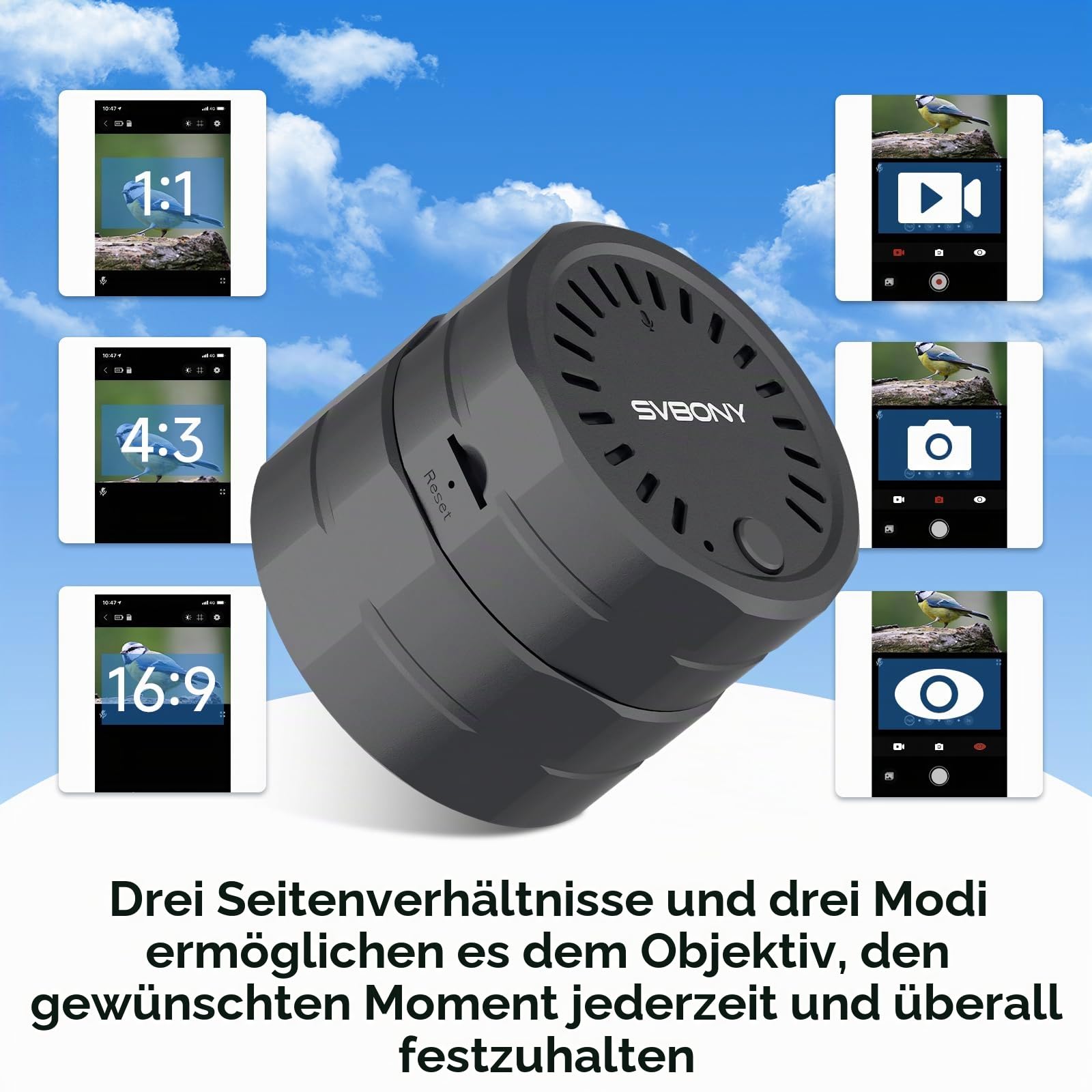 Svbony SV28 25-75x70 Spektiv mit WiFi-Kamera und Stativ