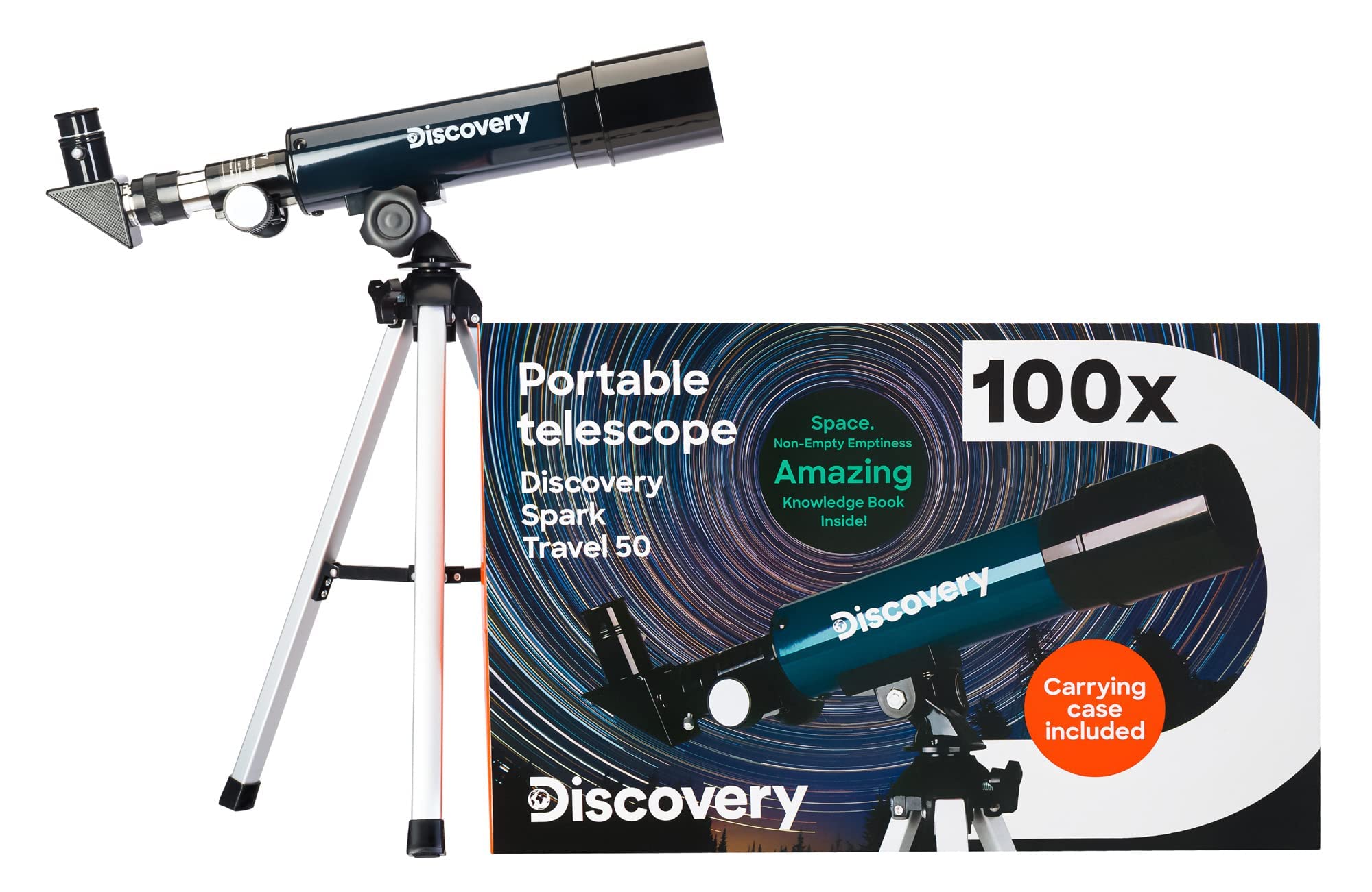 Discovery Spark Travel 50 Teleskop mit Buch Englisch Refraktor