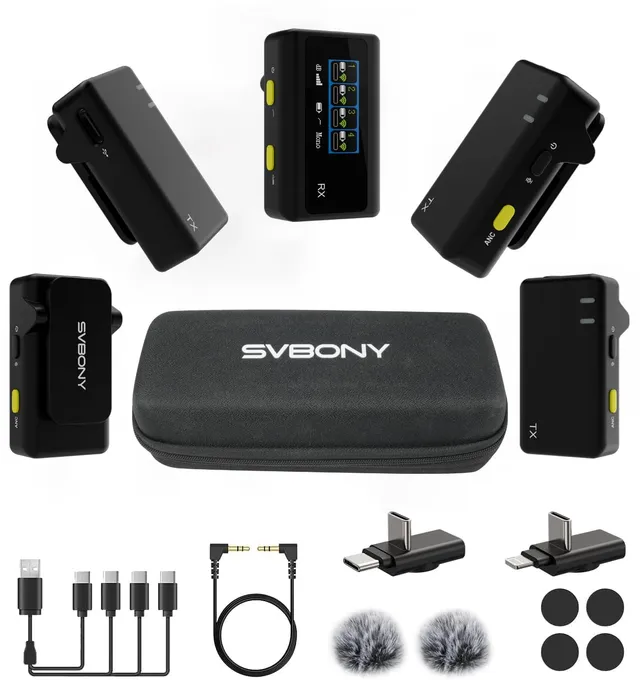 SVBONY SVMic D4 Funkmikrofon 4 Personen Lavalier-Set