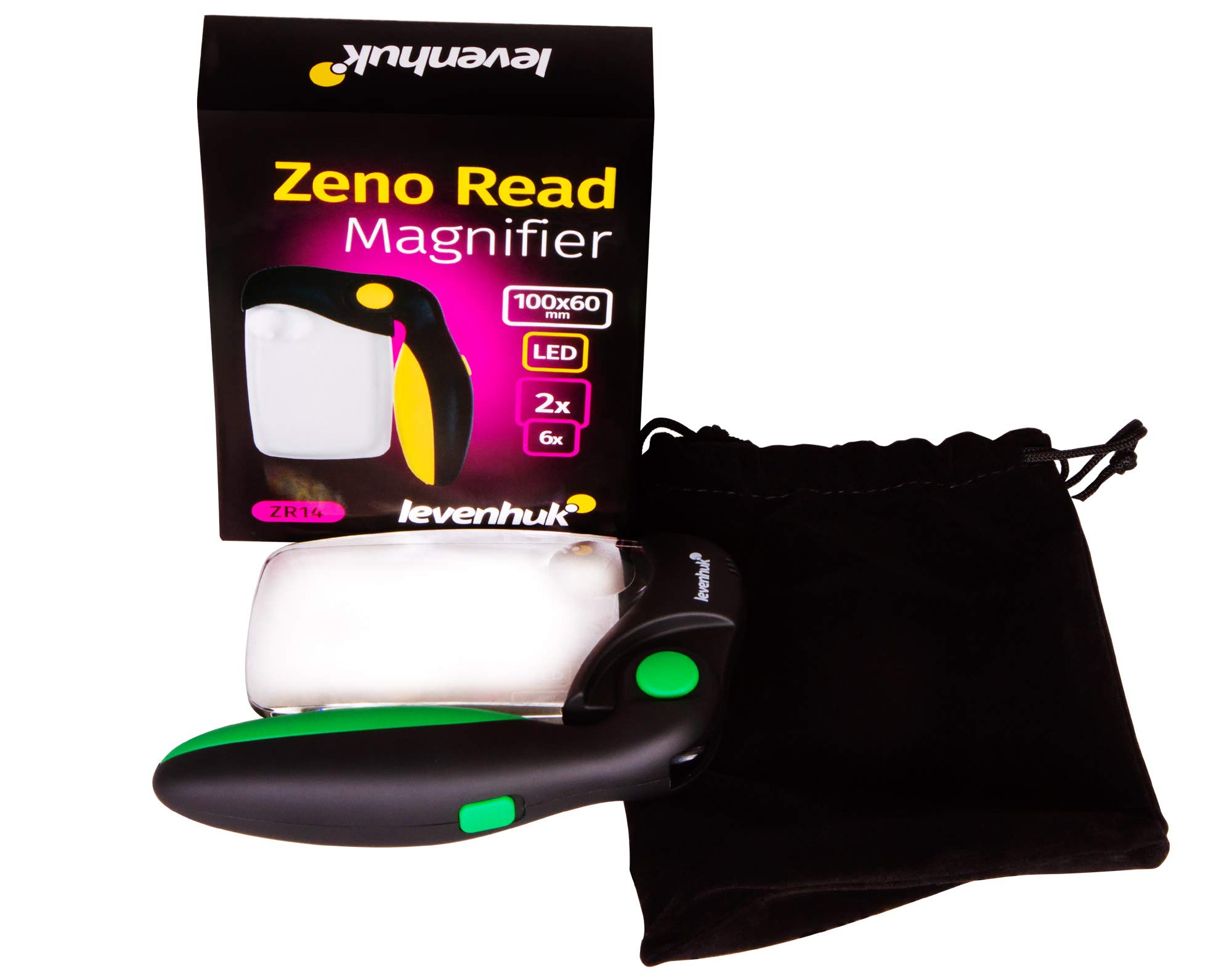 Levenhuk Zeno Read ZR14 Handlupe LED 2x 6x faltbar