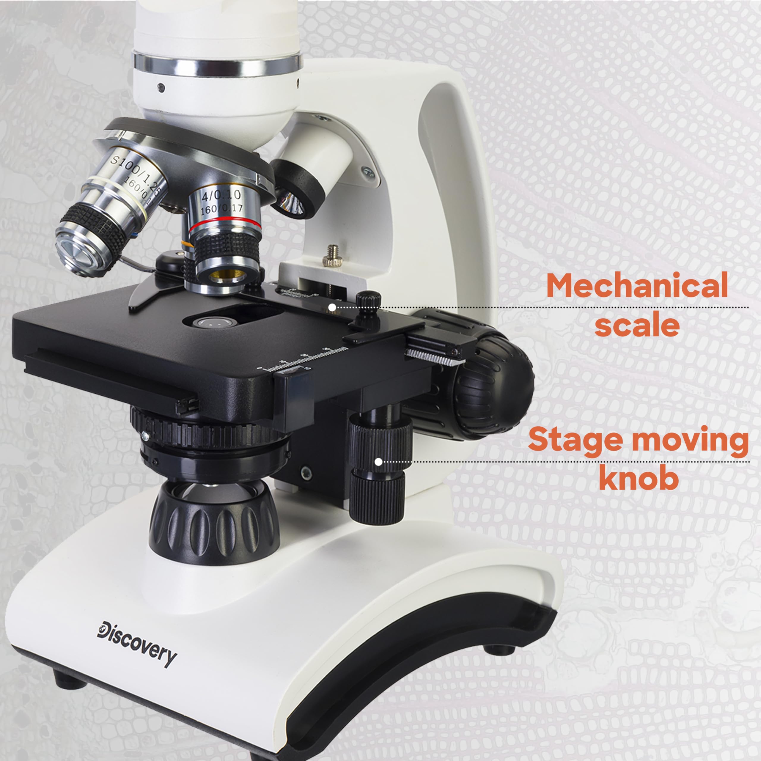 Levenhuk Discovery Atto Polar Mikroskop 40-1000x Labor