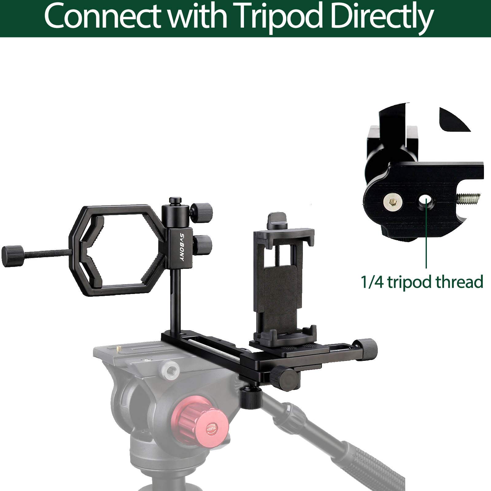 SVBONY Astro Accessories Telefon Adapter Universal 360° Alu