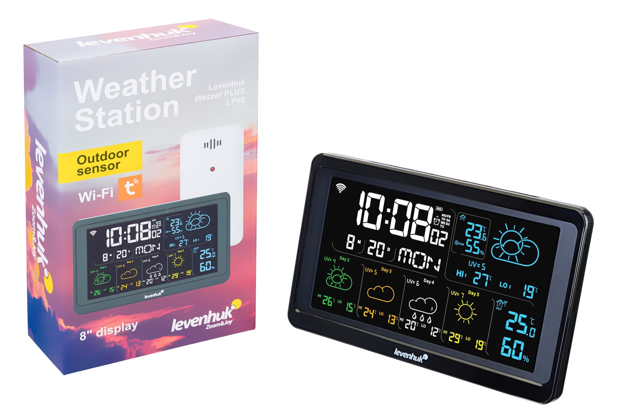 Levenhuk Wezzer PLUS LP80 Wetterstation WLAN 8-Zoll Display