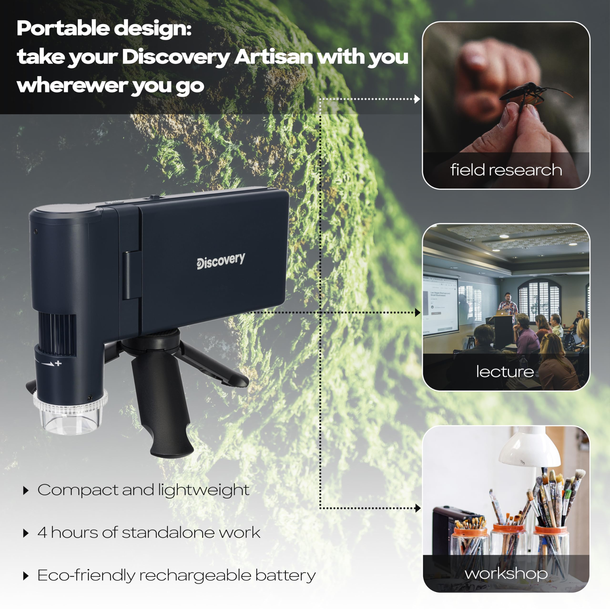 Levenhuk Discovery Artisan 1024 Digitalmikroskop 10-300x LCD