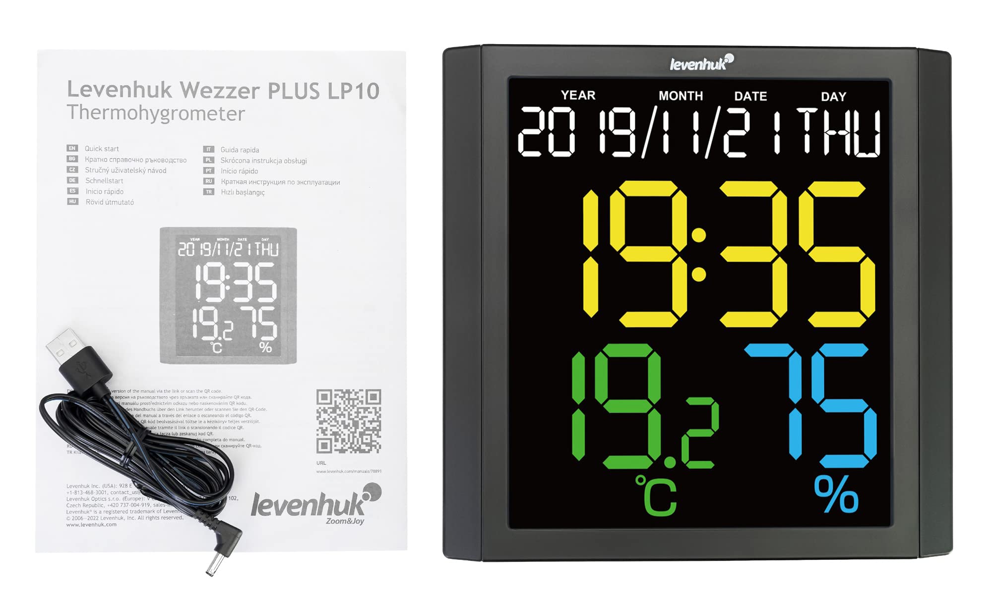 Levenhuk Wezzer PLUS LP10 Thermohygrometer mit Uhr