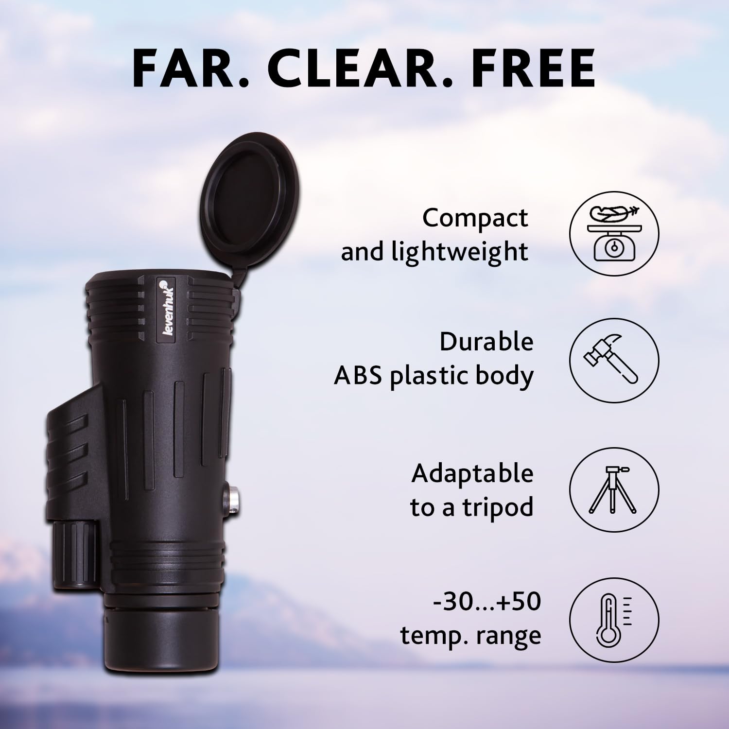 Levenhuk Atom 10x42 Monokular kompakt BK-7