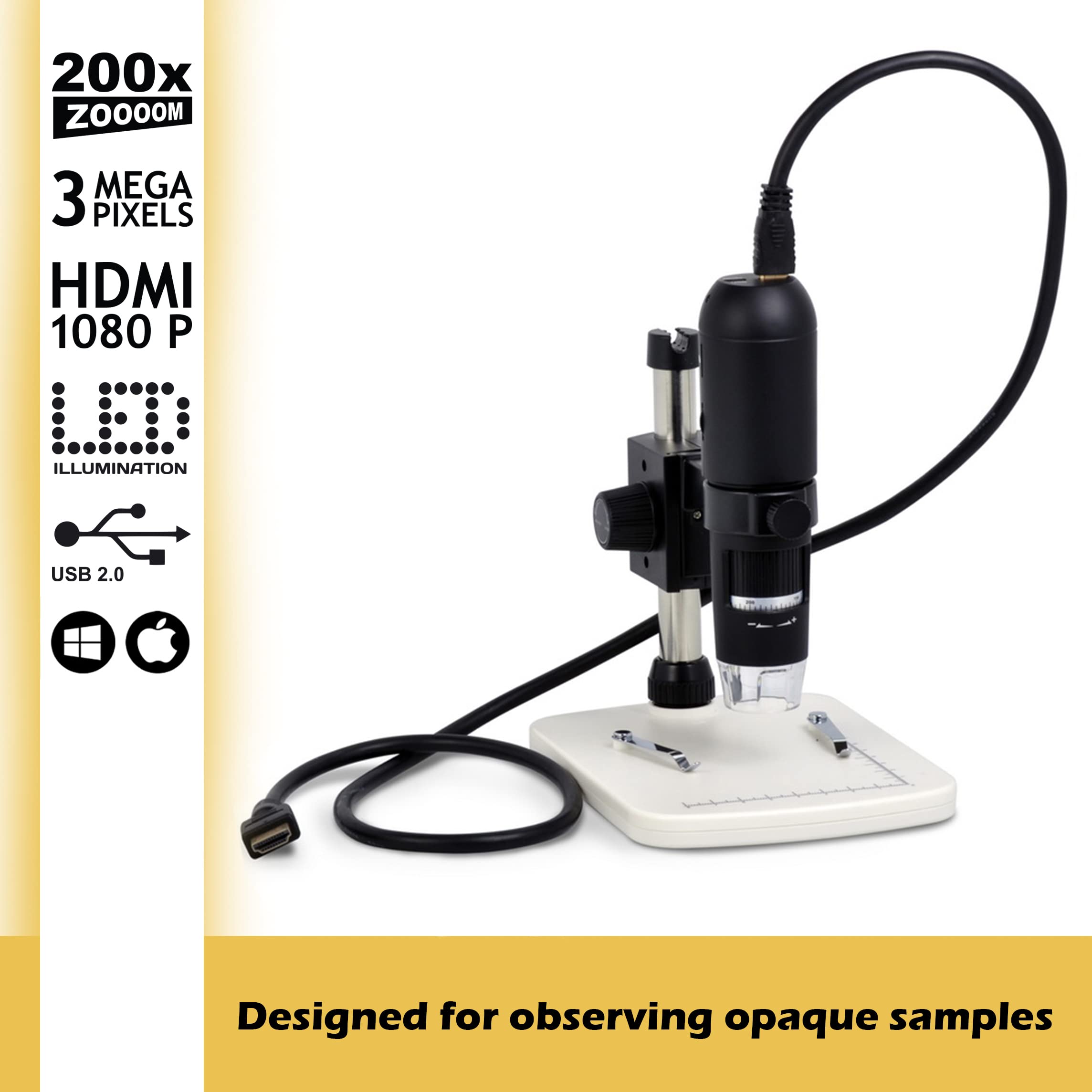Levenhuk DTX TV Digitalmikroskop 10-200x 3MP