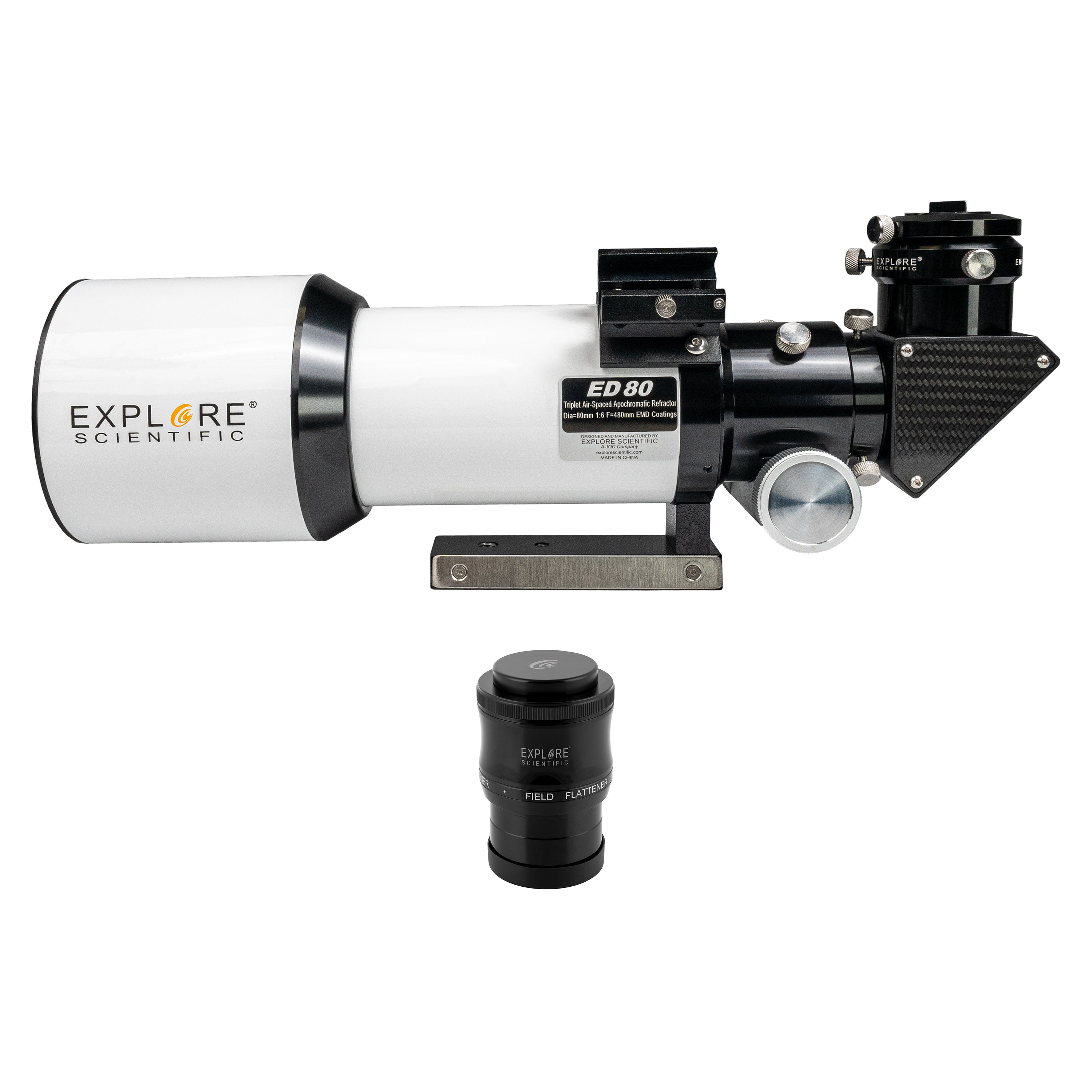 Explore Scientific ED80 Essential Triplet APO Refraktor 80mm Bundle Flattener