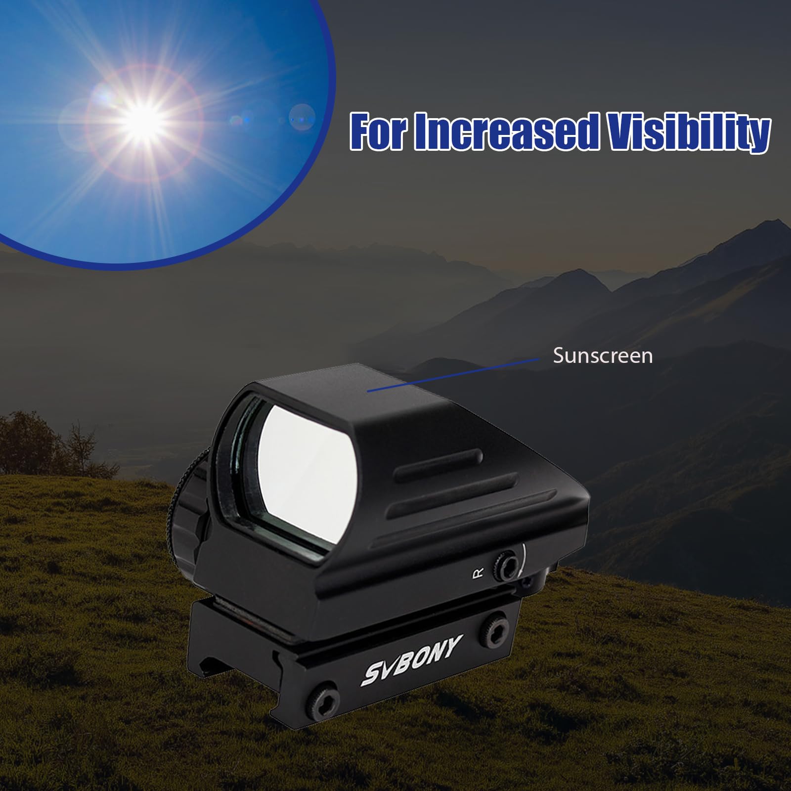 SVBONY Red Dot Visier 20mm Reflexvisier Rot Grün