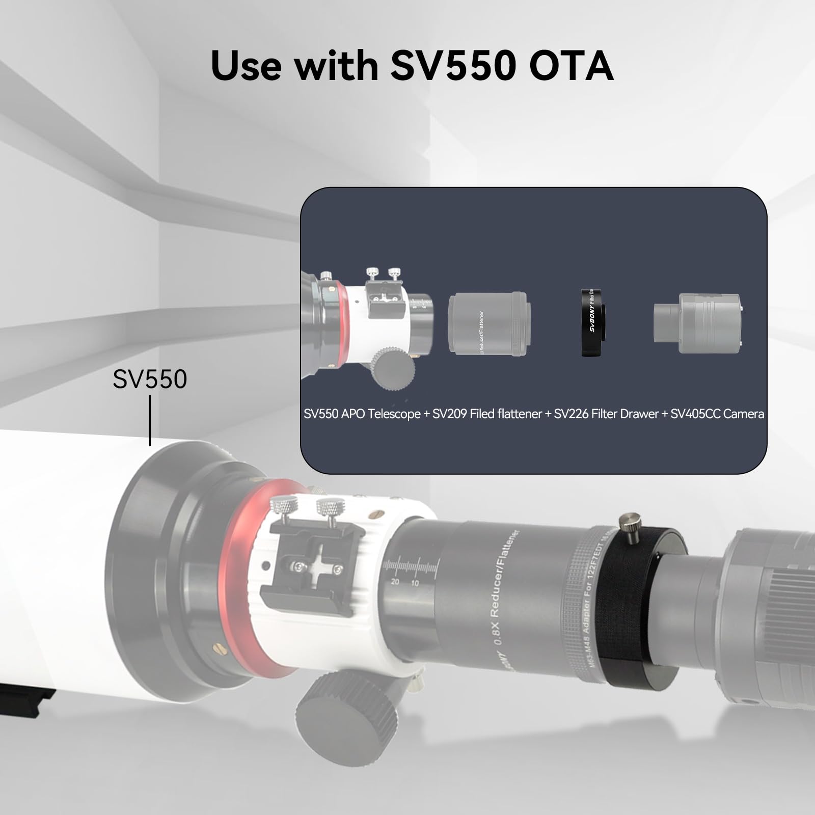 SVBONY SV226 Filterschublade M48-M42 1,25"/2" Magnet