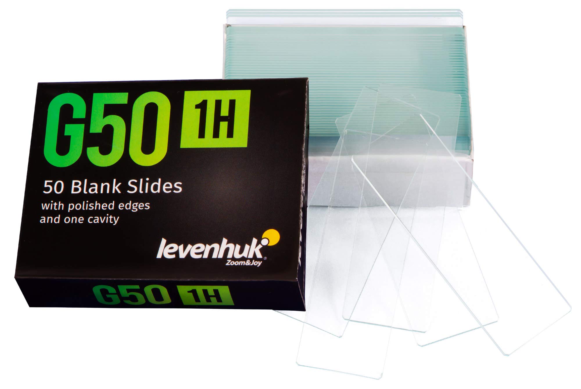 Levenhuk G50 Objektträger Hohlschliff 50 Stück 76x25 mm
