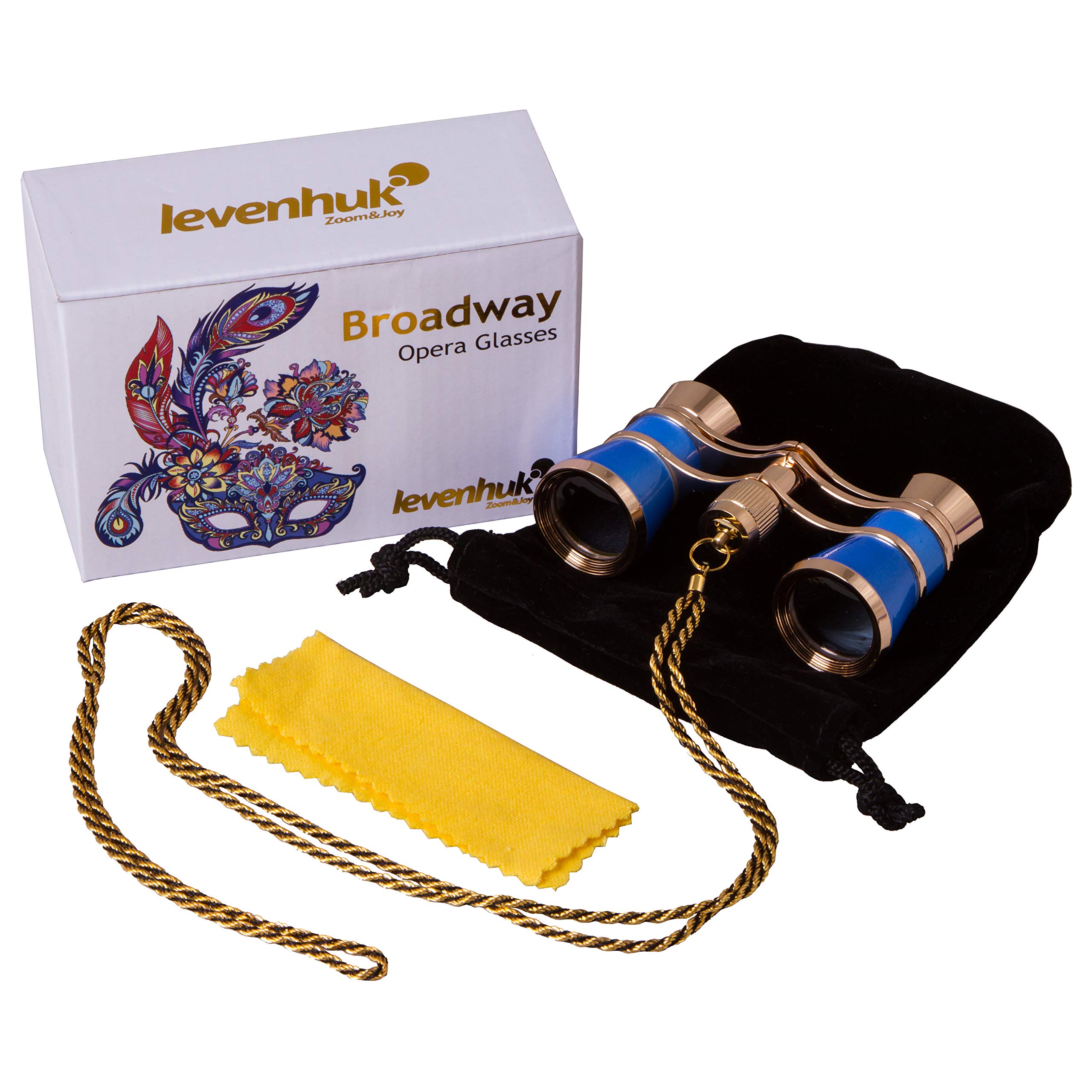 Levenhuk Broadway 325C Opernglas 3x25 Meeresblau mit Kette
