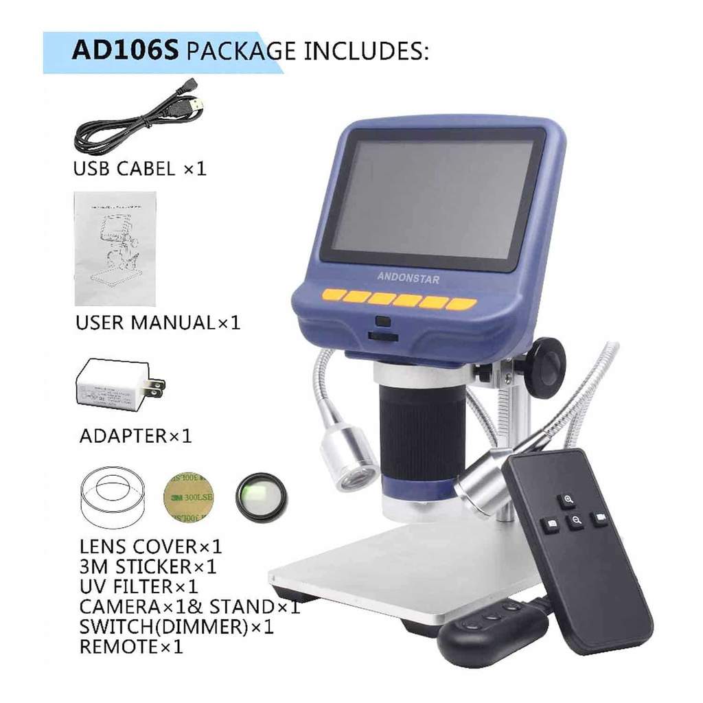 Andonstar AD106S Digitalmikroskop 4,3 Zoll 220x USB