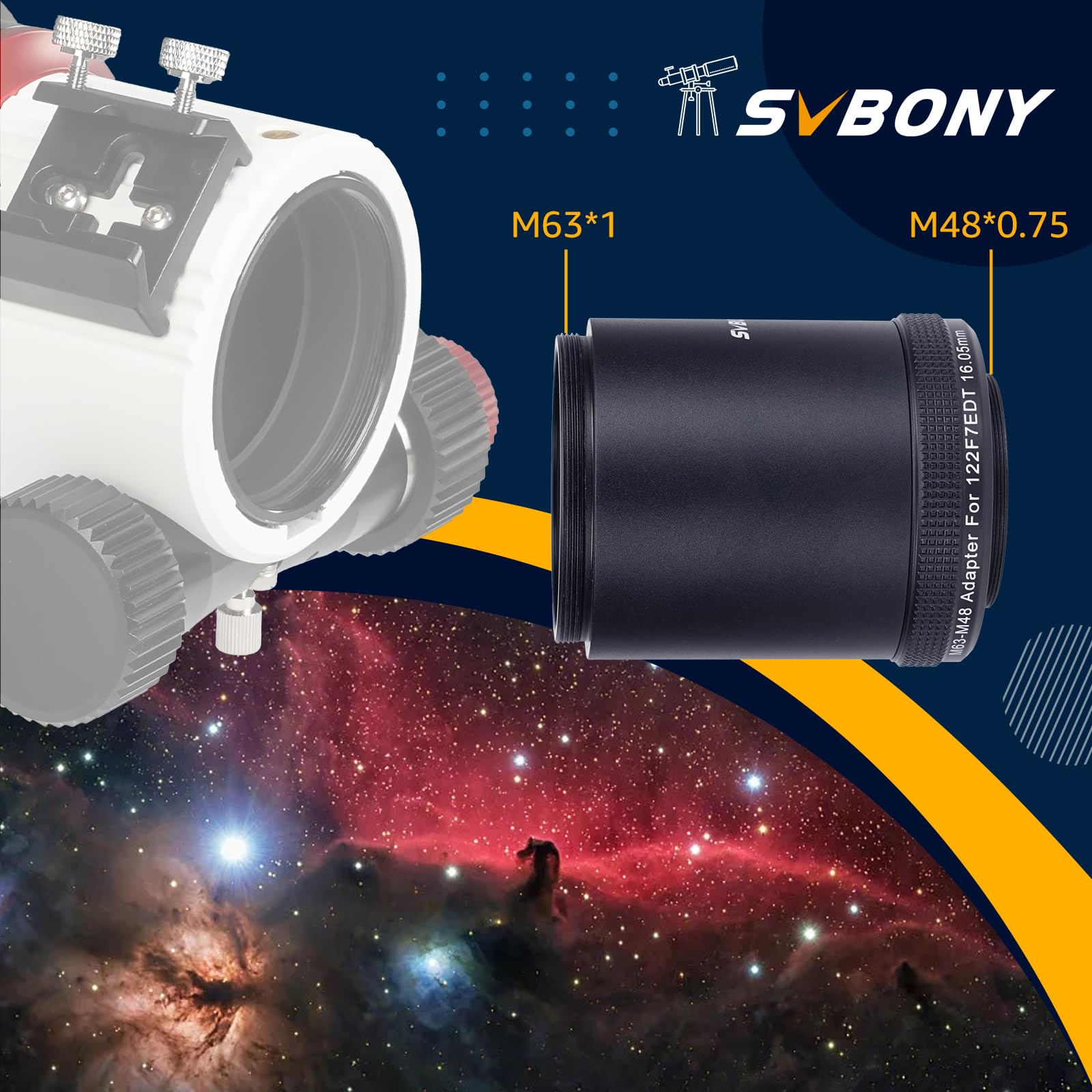 SVBONY SV209 0.8x Flattener 2 Zoll für SV550 122 Astrofotografie