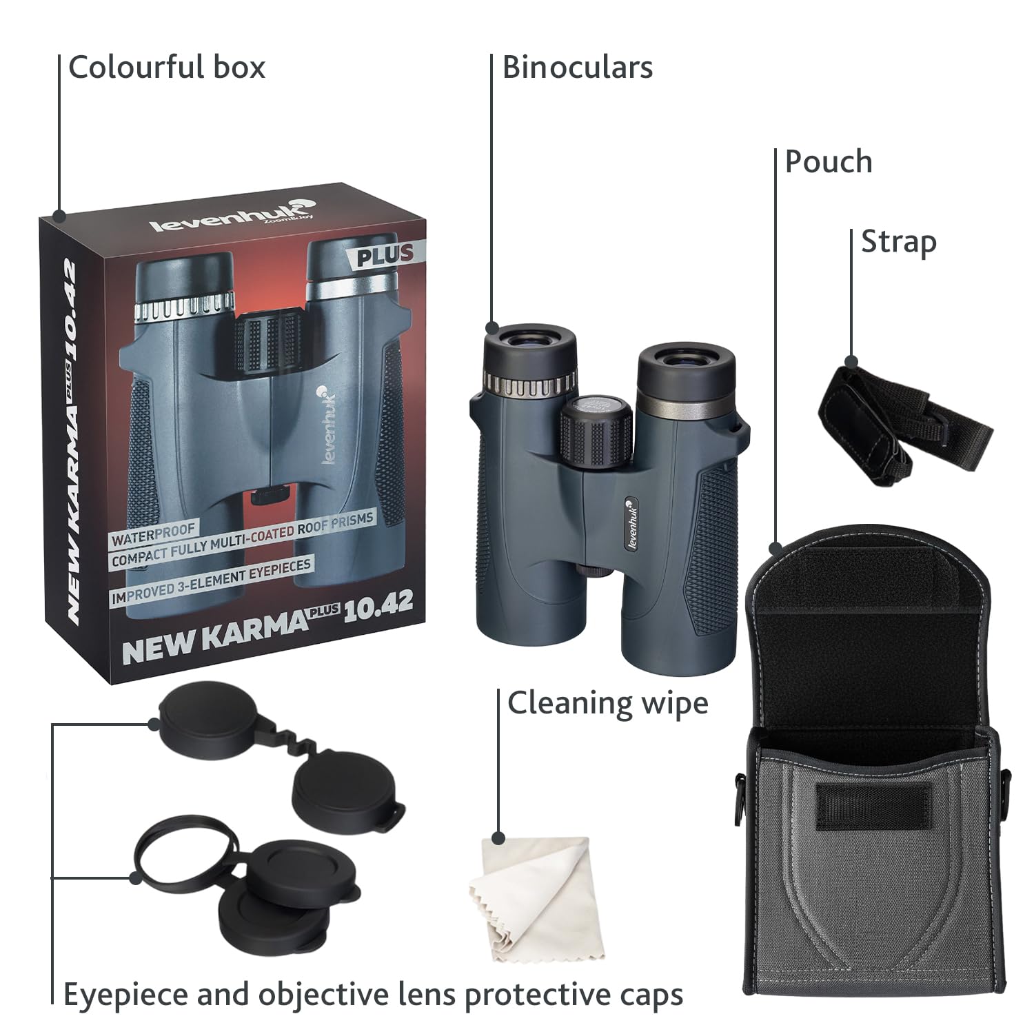 Levenhuk Karma Plus 10x42 Fernglas wasserdicht IP67