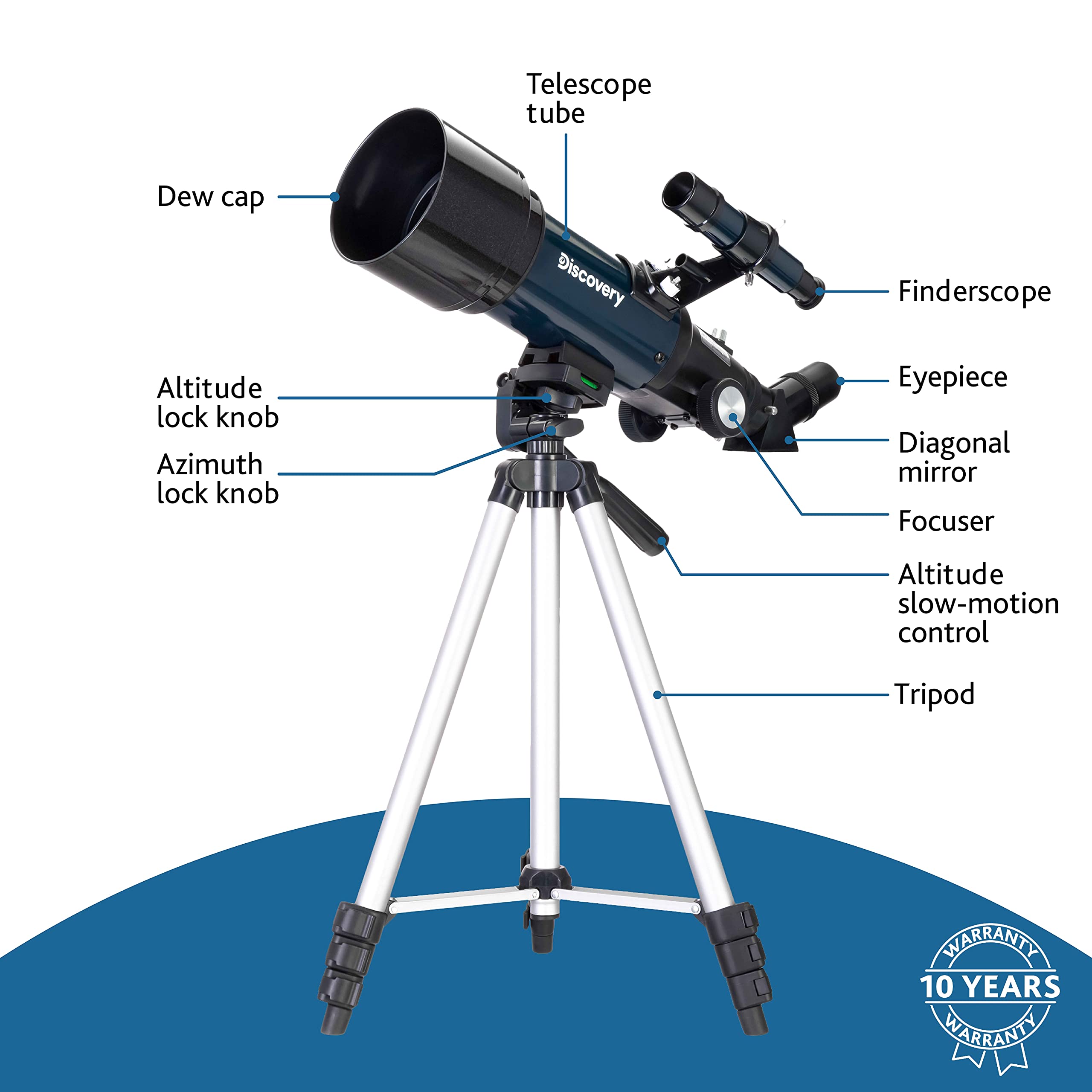 Discovery Sky Trip ST70 Teleskop 70 mm mit Rucksack italienisch