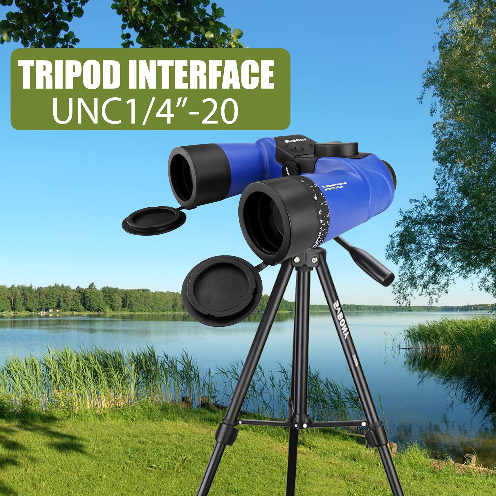 Svbony SA201 Fernglas 7x50 mit Kompass Entfernungsmesser