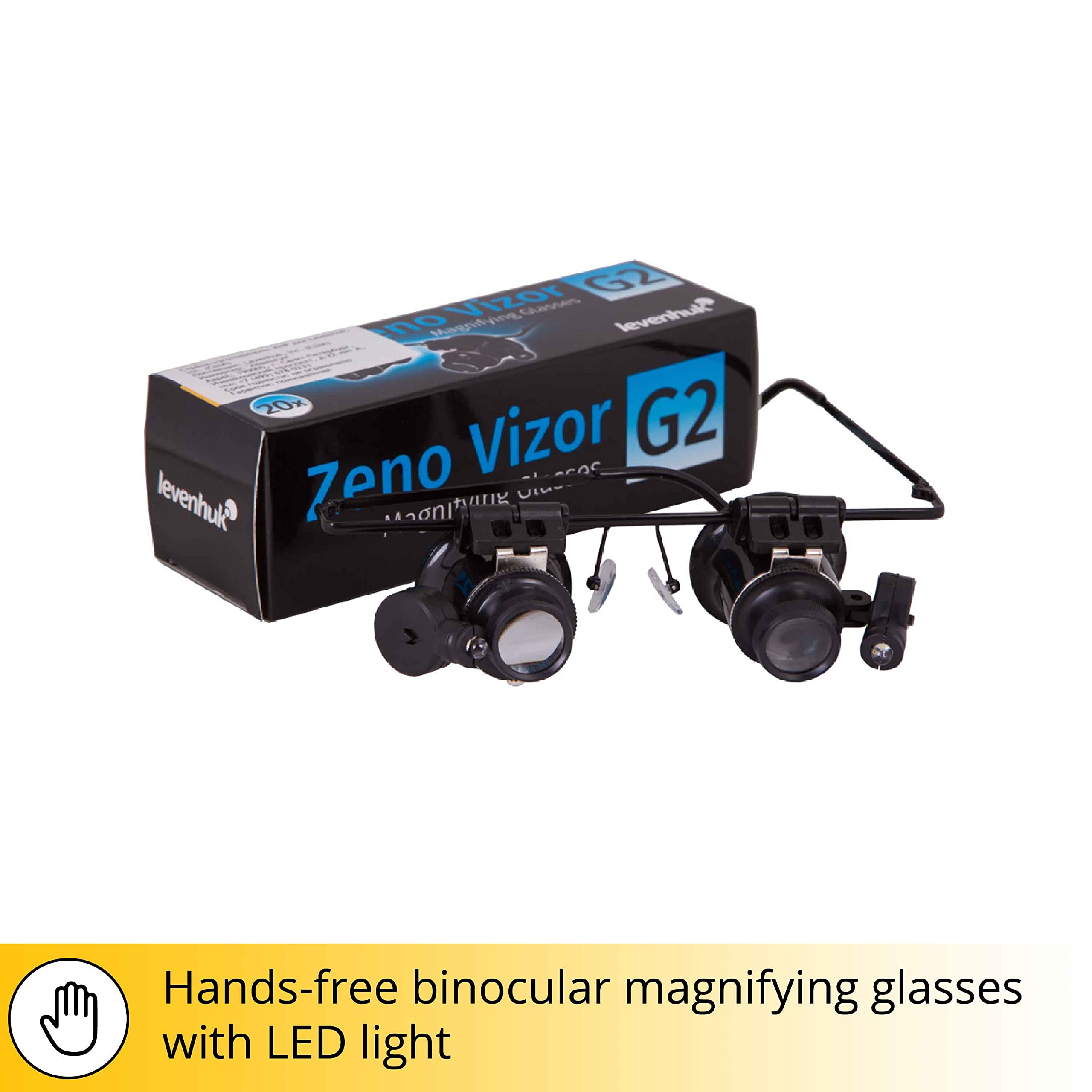 Levenhuk Zeno Vizor G2 Lupenbrille 20x LED