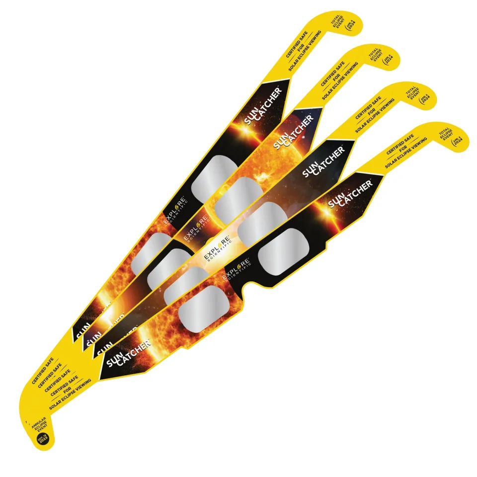 Explore Scientific Sun Catcher Sonnenfinsternis-Brille 4er-Pack ISO