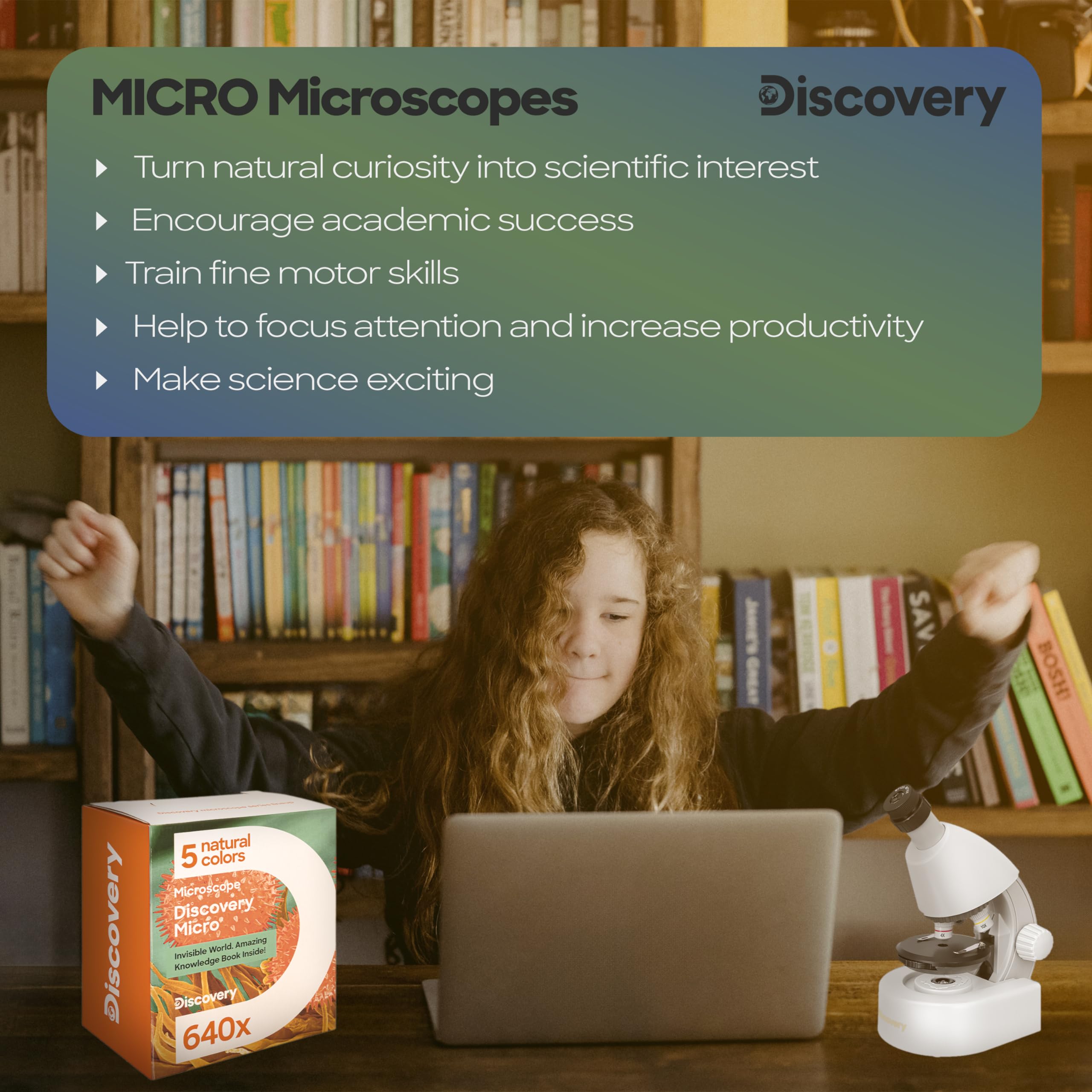 Levenhuk Discovery Micro Polar Mikroskop 40-640x für Kinder
