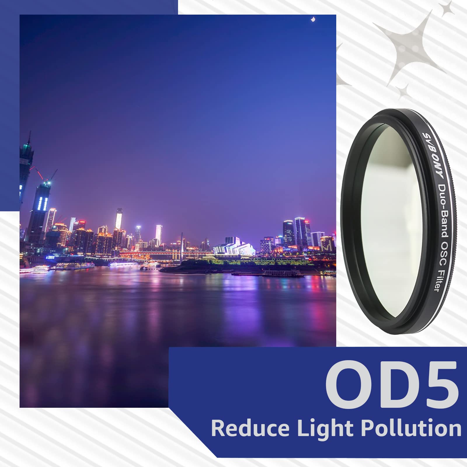 SVBONY SV220 Dual Filter 7nm 2" H-Alpha OIII