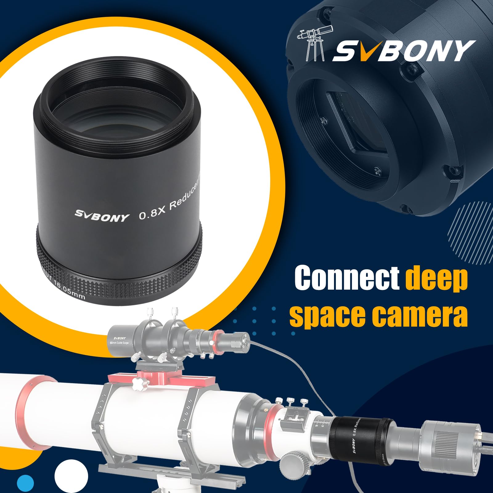 SVBONY SV209 0.8x Flattener 2 Zoll für SV550 122 Astrofotografie