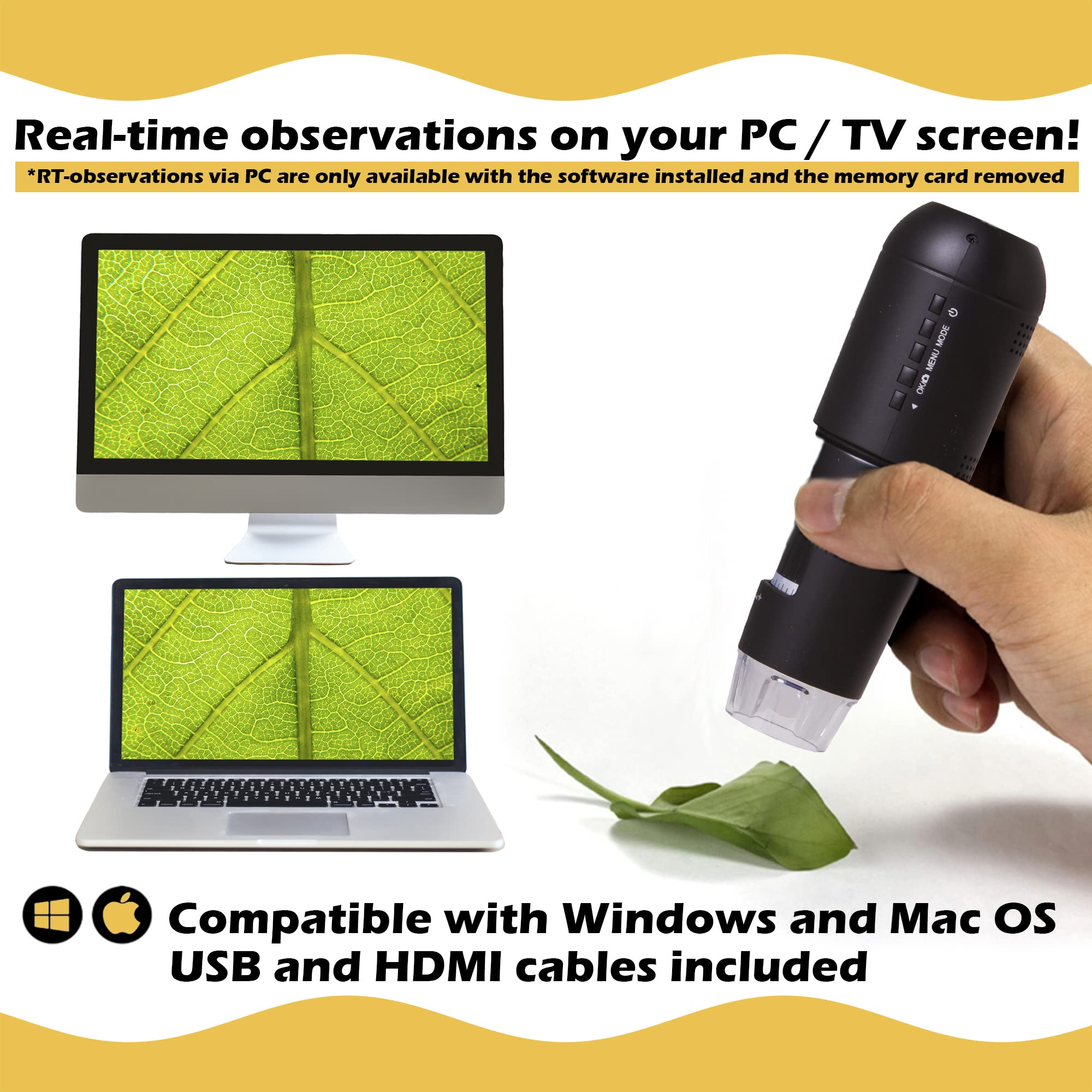 Levenhuk DTX TV Digitalmikroskop 10-200x 3MP