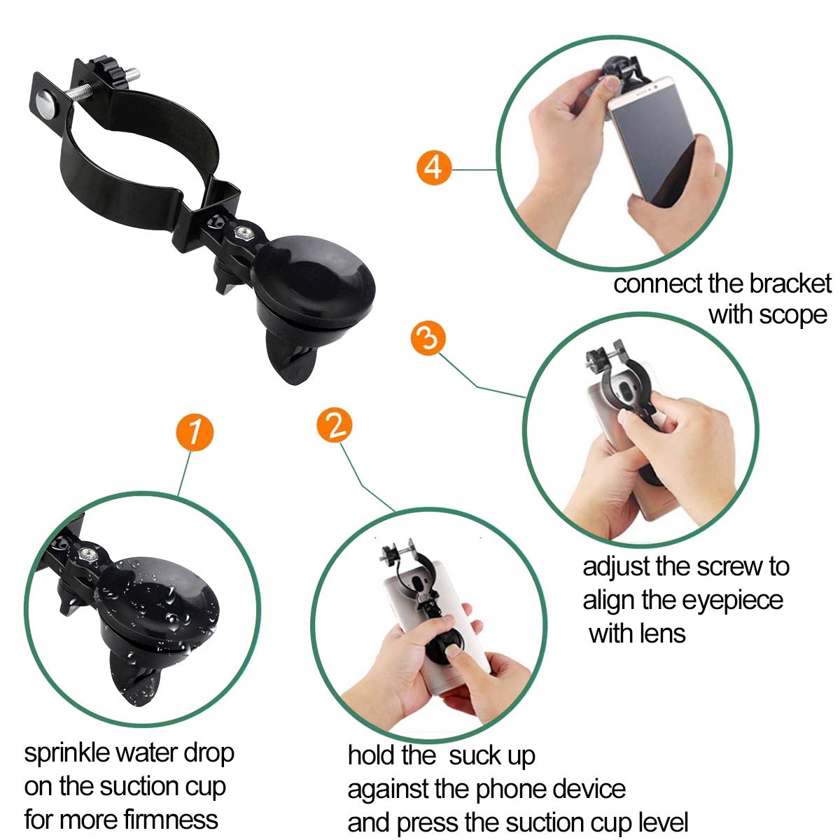 SVBONY Smartphone Adapter Handyhalter 50-65 mm Alu