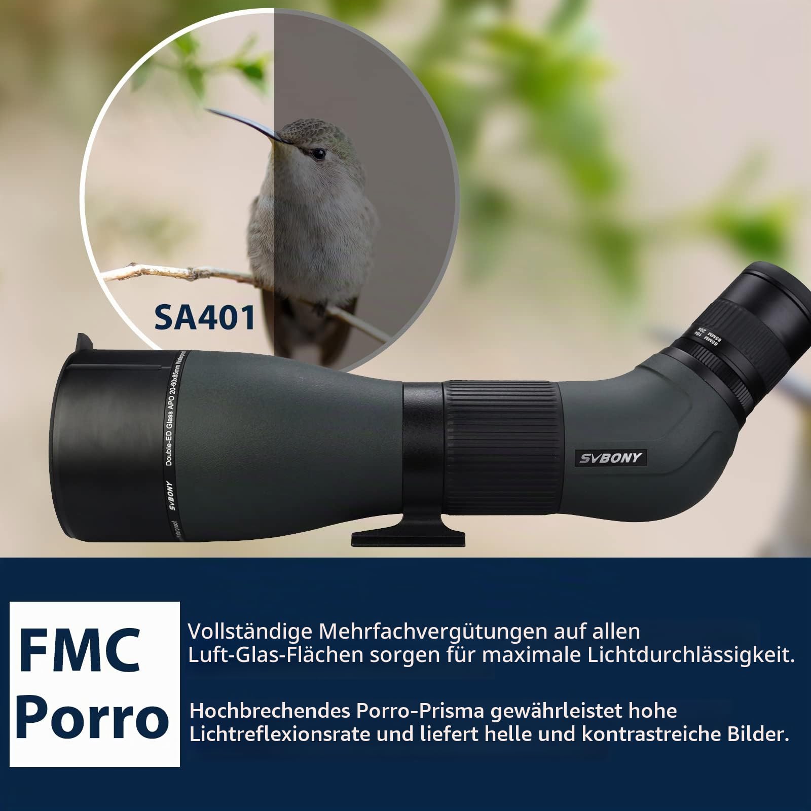 SVBONY SA401 APO Spektiv 20-60x85 abgewinkelt HD