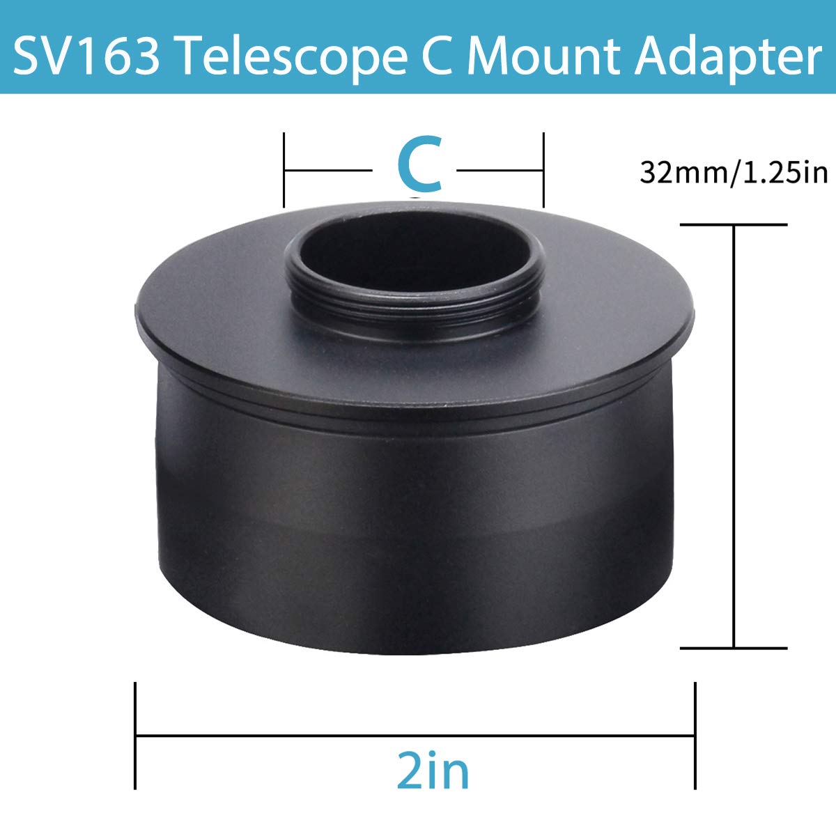 Svbony SV163 C-Mount Adapter 2 Zoll Teleskop Kameraadapter