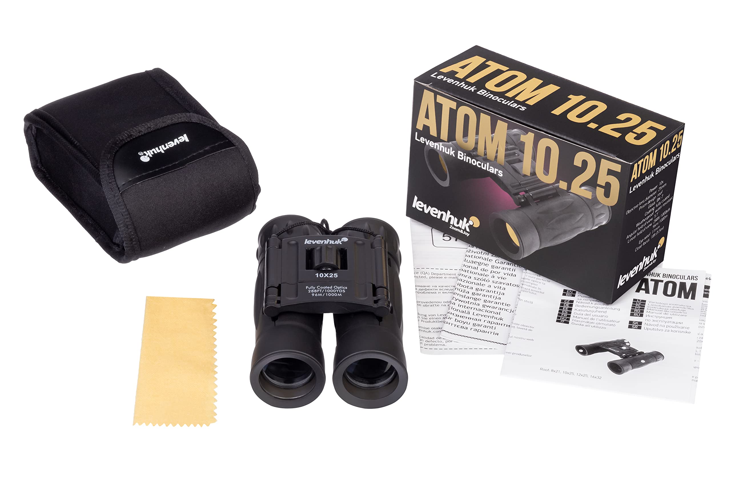 Levenhuk Atom 10x25 Fernglas kompakt Dachkant Reise 10-fach