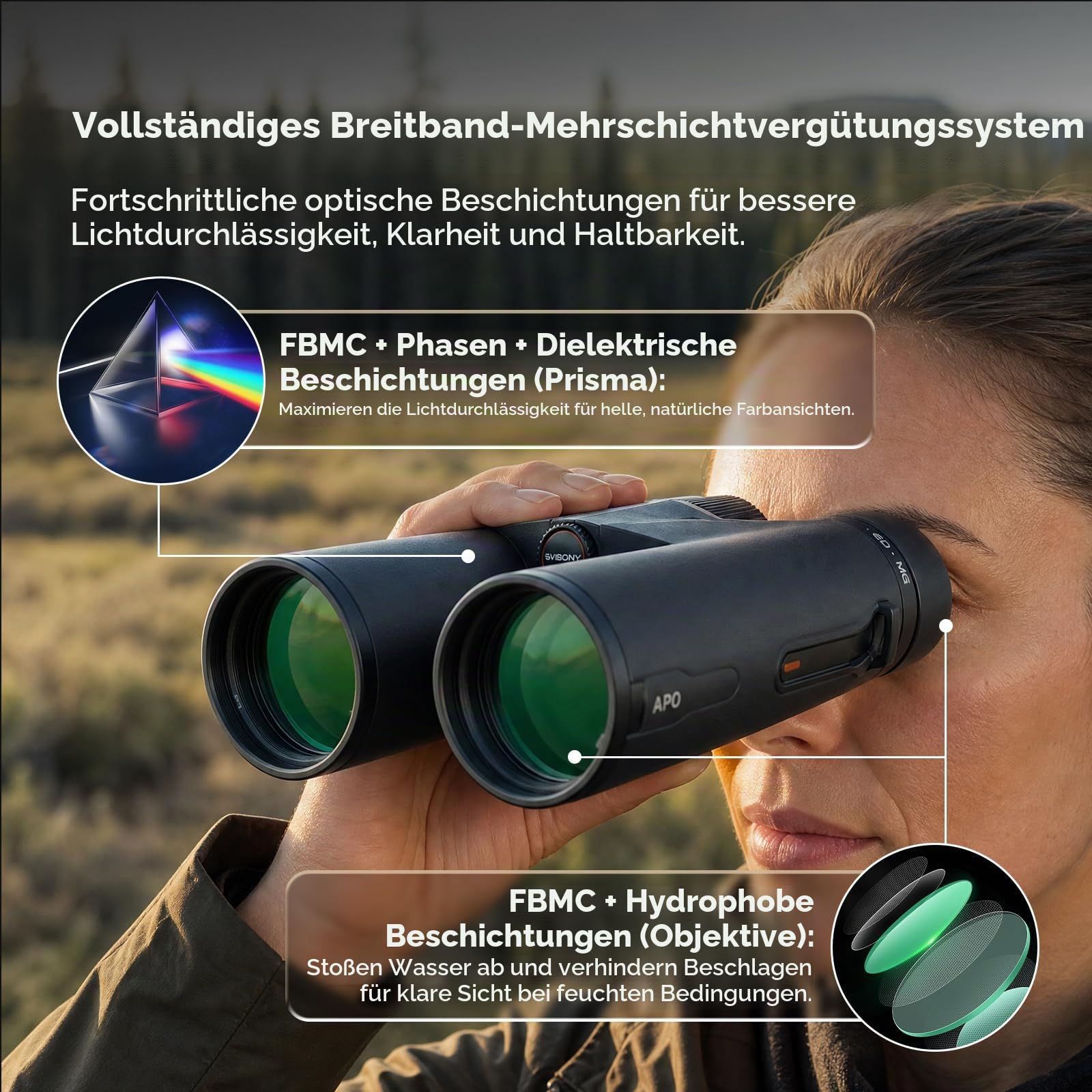 SVBONY SA207 PRO Fernglas 8x42 APO Weitwinkel 9,1°