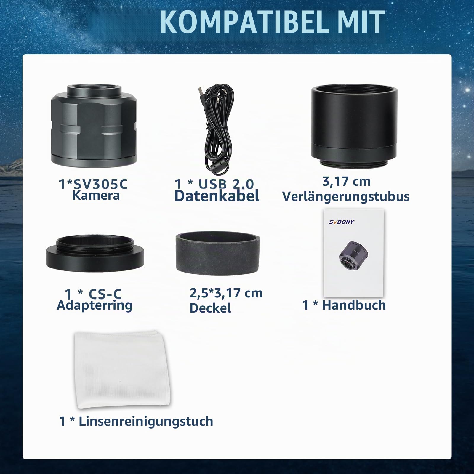 SVBONY SV305C Teleskopkamera Planetenkamera IMX662