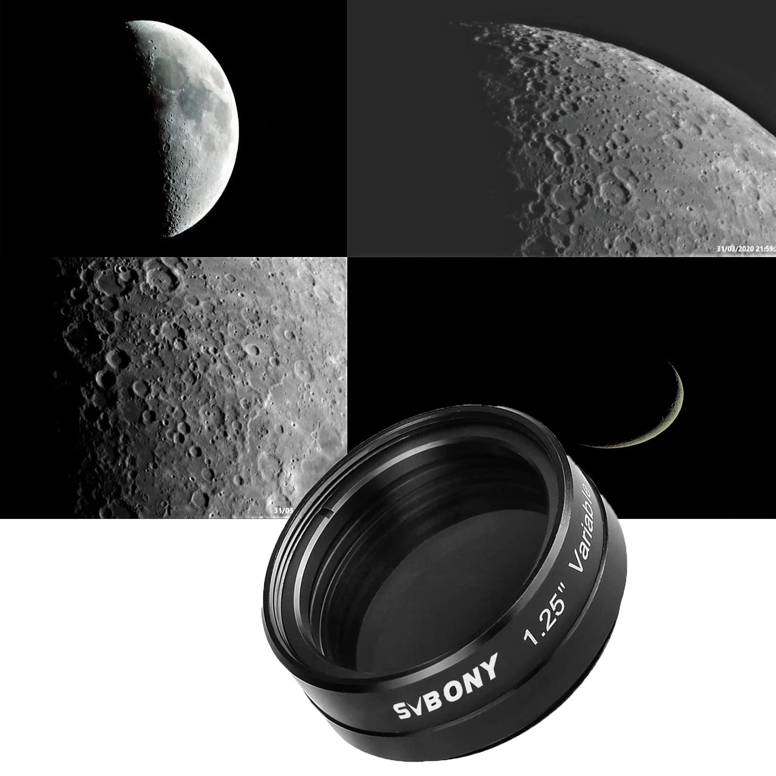 SVBONY Astro Accessories SV128 Mondfilter 1,25 Zoll variabel