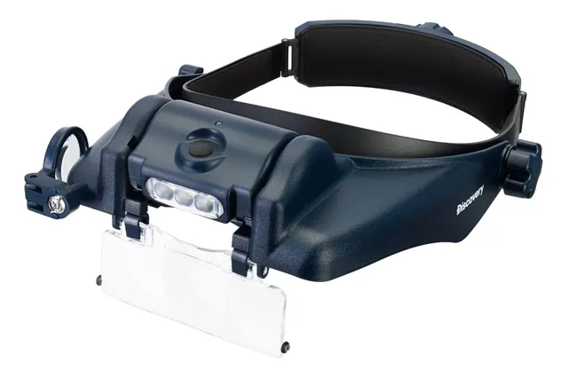 Discovery Crafts DHR 10 Kopflupe LED Akku Wechselgläser 8-fach