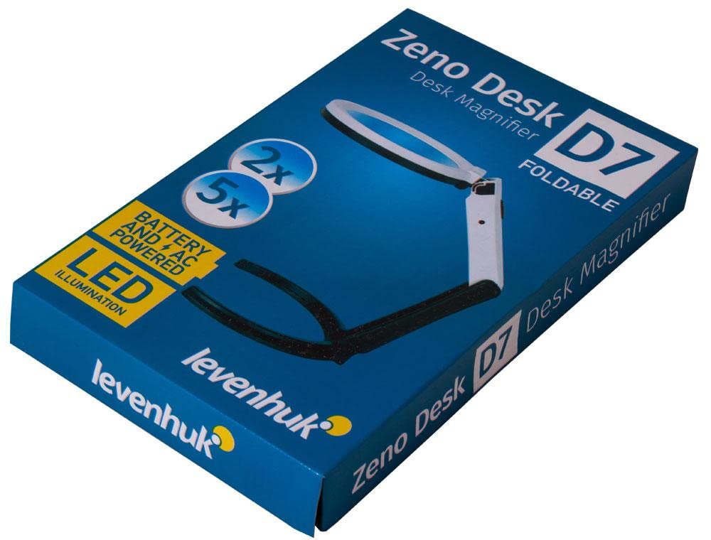 Levenhuk Zeno Desk D7 Tischlupe LED 2x/5x mit Flexarm
