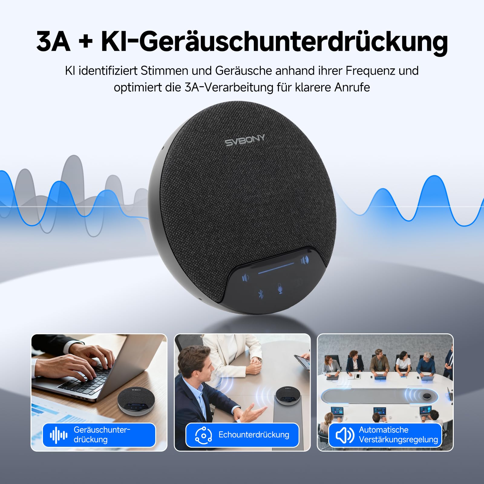 SVBONY SVN O1 Konferenzmikrofon Bluetooth Lautsprecher 360°