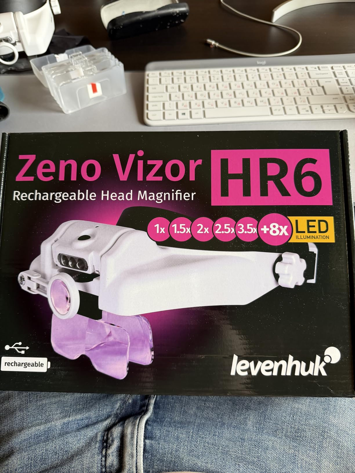 Levenhuk Zeno Desk D18 Kopflupe LED 1x-8x USB