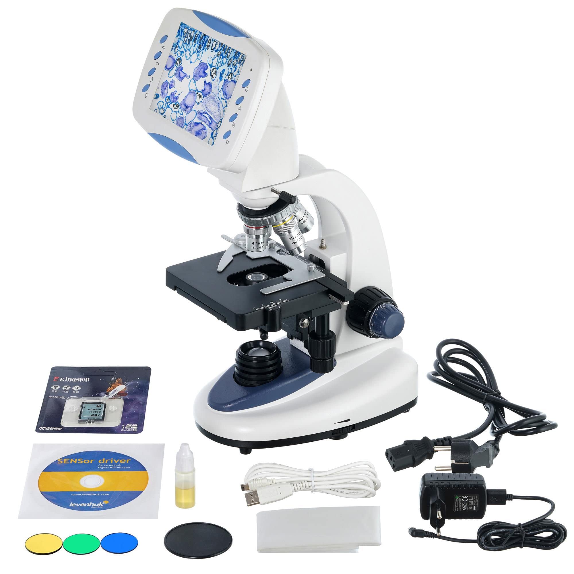 Levenhuk D90L LCD Digitalmikroskop 40-2000x 2MP LED