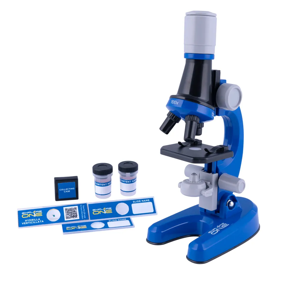 Explore One Mikroskop 100x-1200x Set Blau Einsteiger