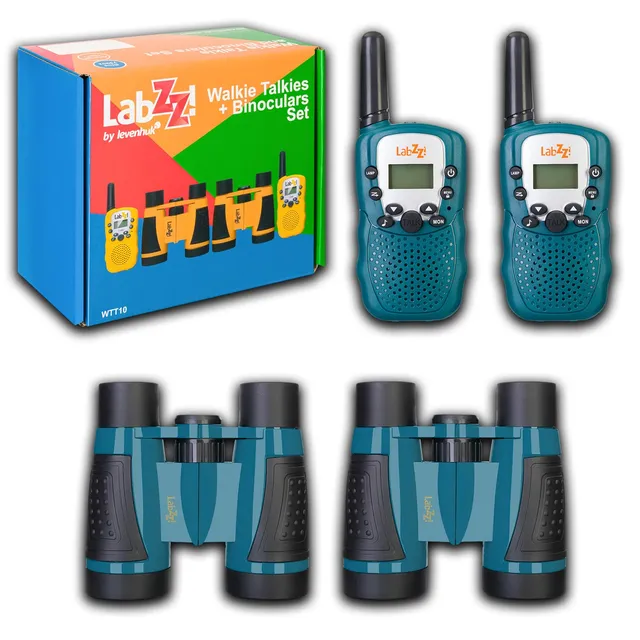 Levenhuk LabZZ WTT10 Set Walkie Talkie Fernglas Blau