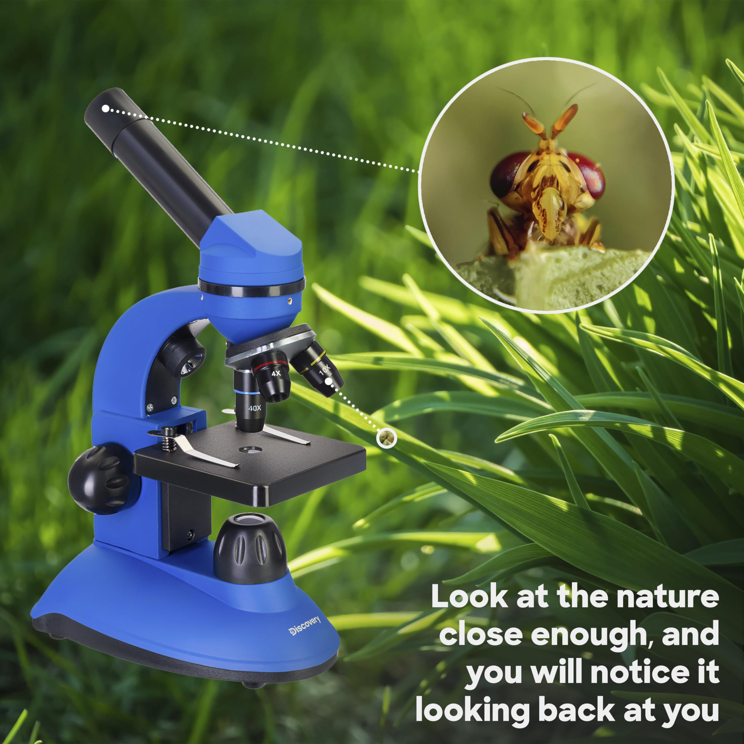 Levenhuk Discovery Nano Gravity Mikroskop 40-400x Englisch