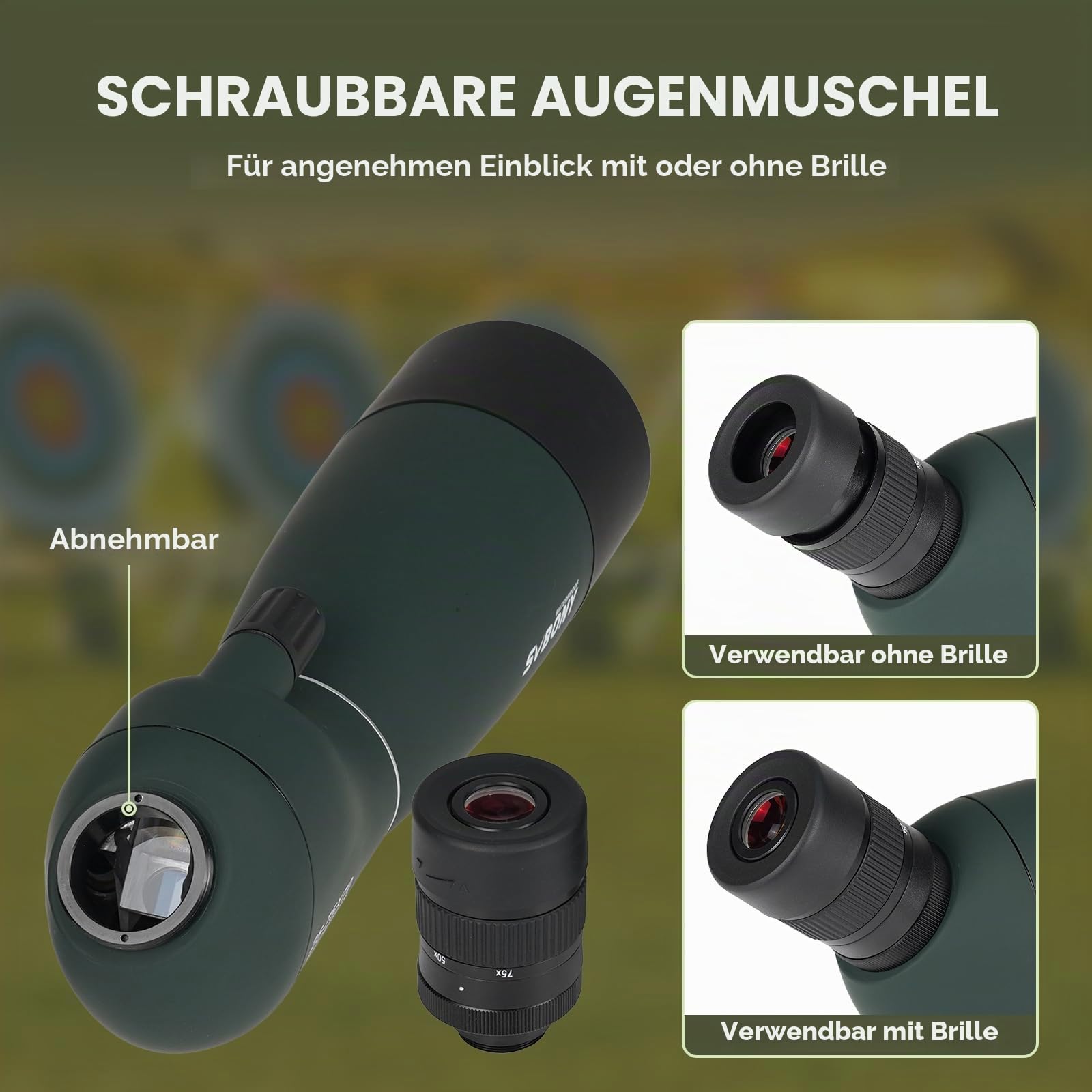 Svbony SV28 Plus 25-75x70 Spektiv mit WiFi-Kamera 1080P