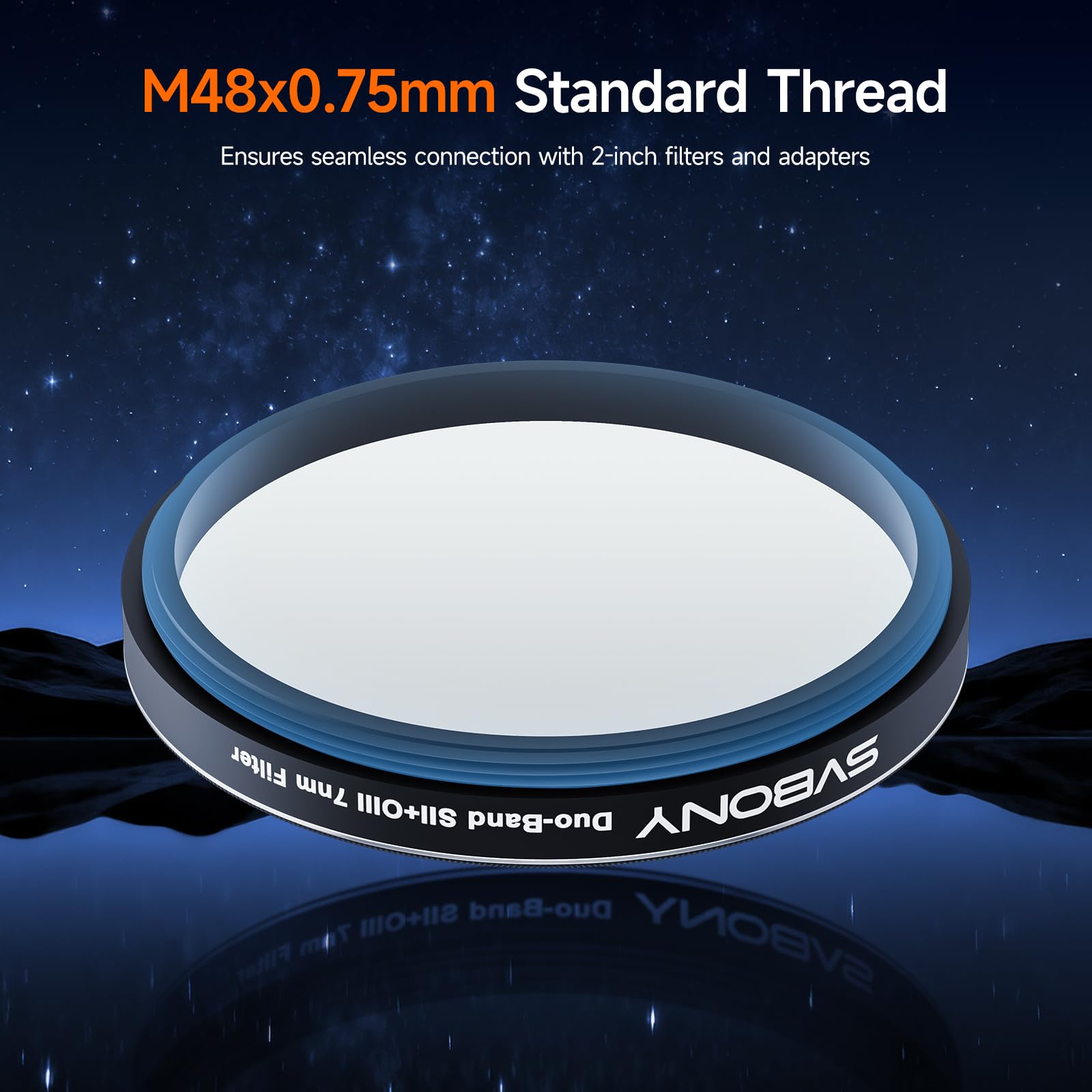 SVBONY SV220 Teleskopfilter 2" SII-OIII 7 nm Dualband