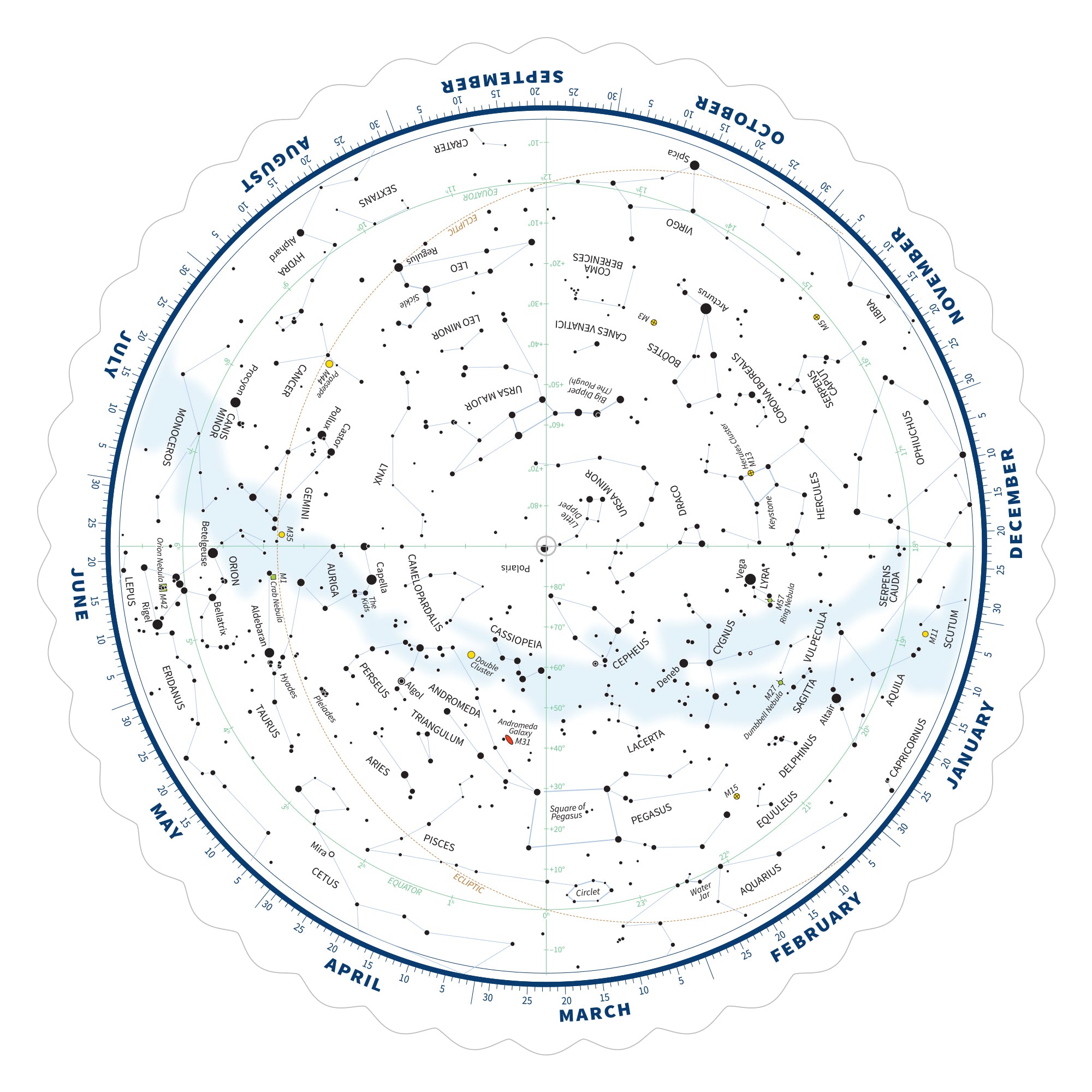 Explore Scientific Tirion Planisphäre Sternkarte Nordhalbkugel